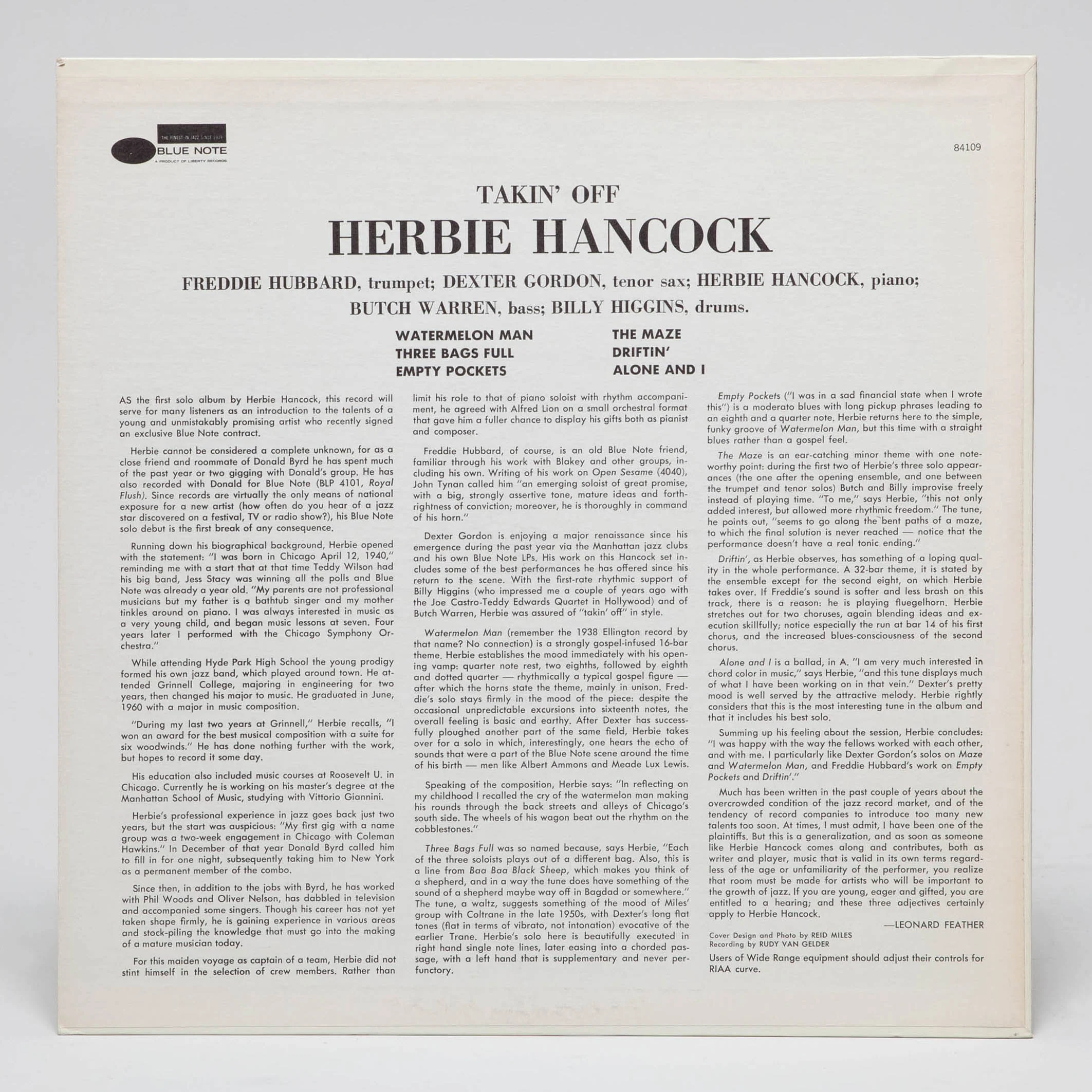 Herbie Hancock "Takin' Off" - Image 2