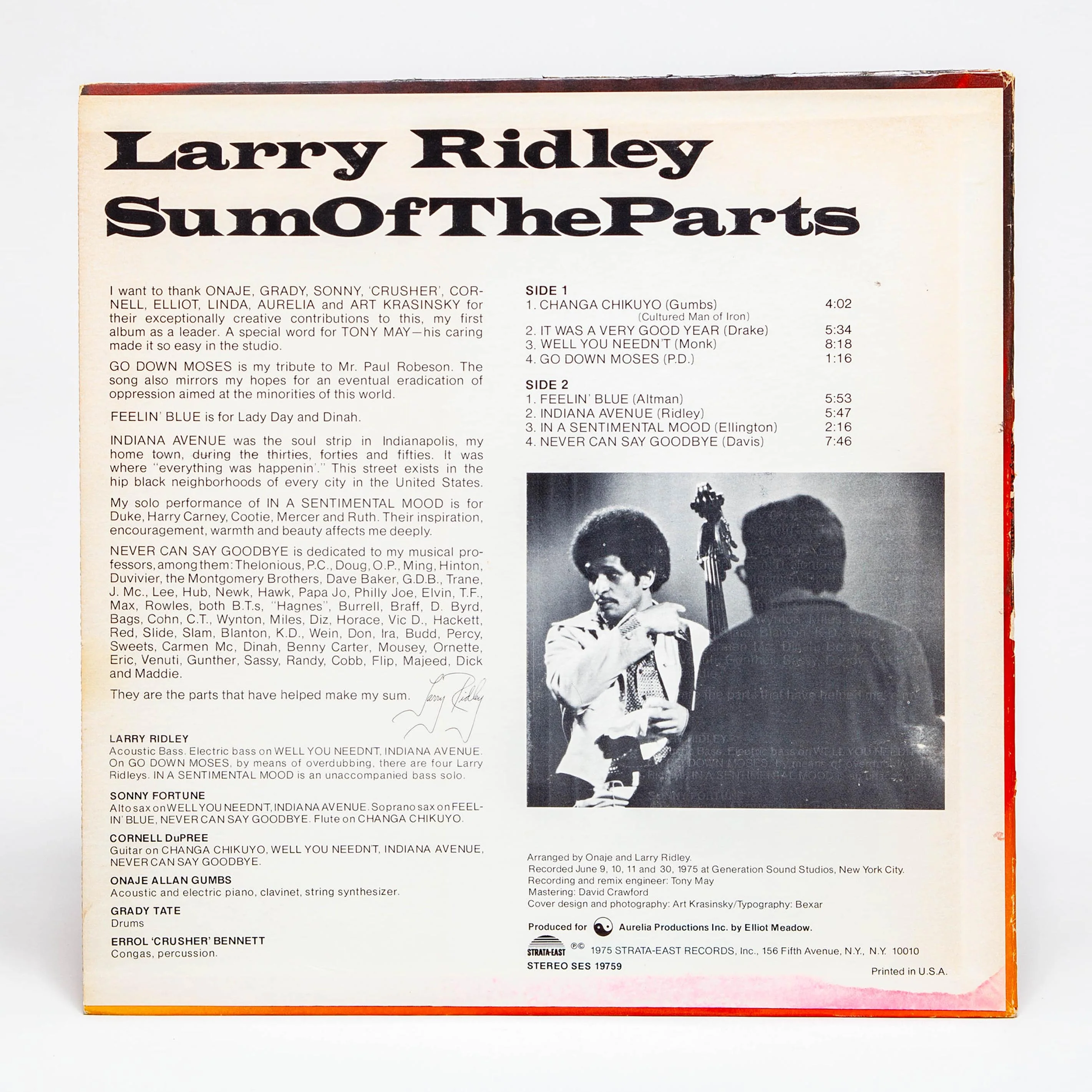 Larry Ridley "Sum Of The Parts" - Image 2