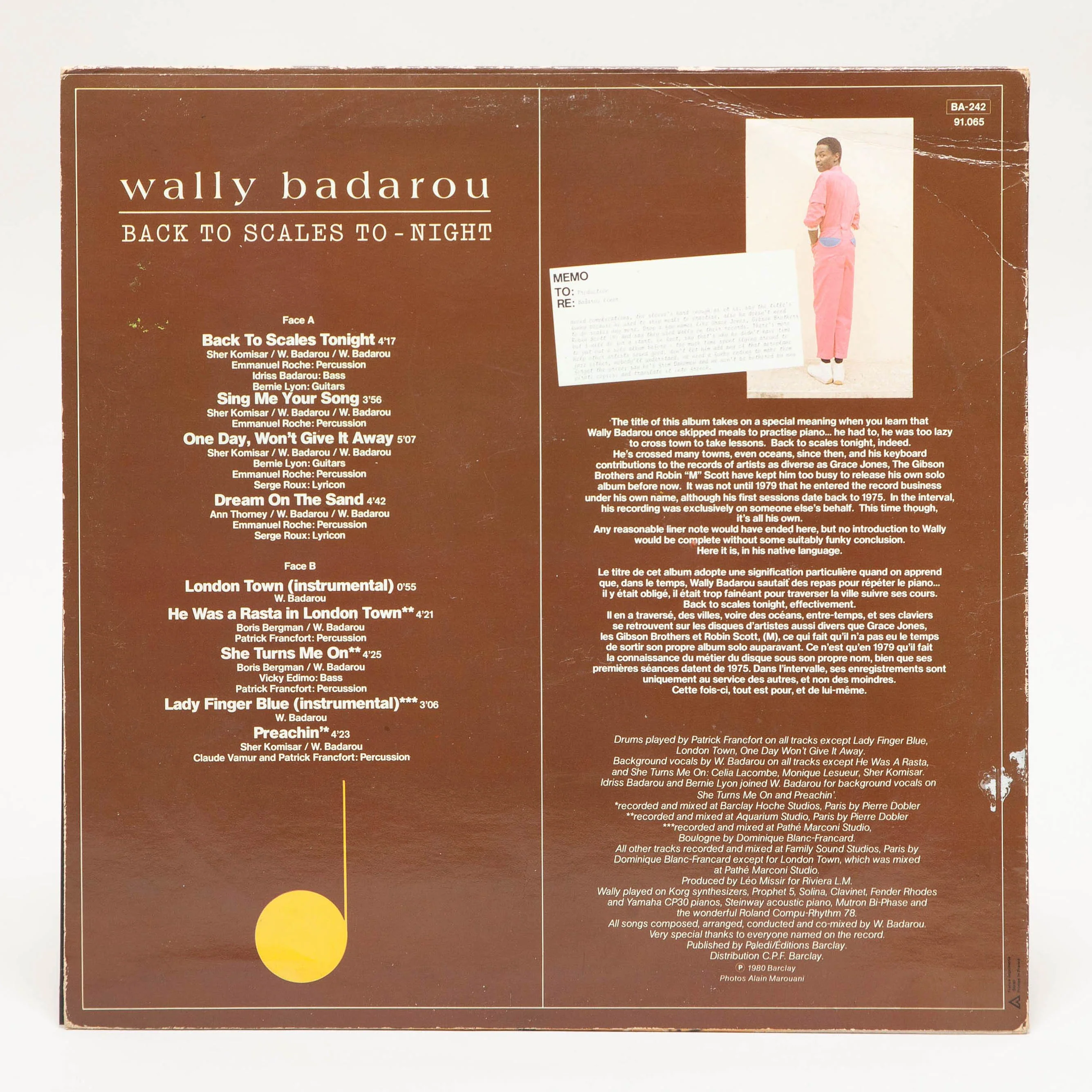 Wally Badarou "Back To Scales To-Night" - Image 2